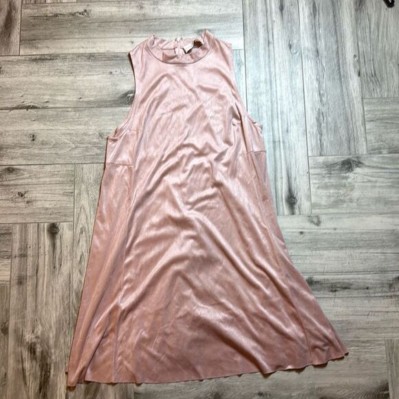 Amanda Uprichard Women's Sleeveless A-Line High Neck Mini Dress Tan Small - Picture 1 of 5